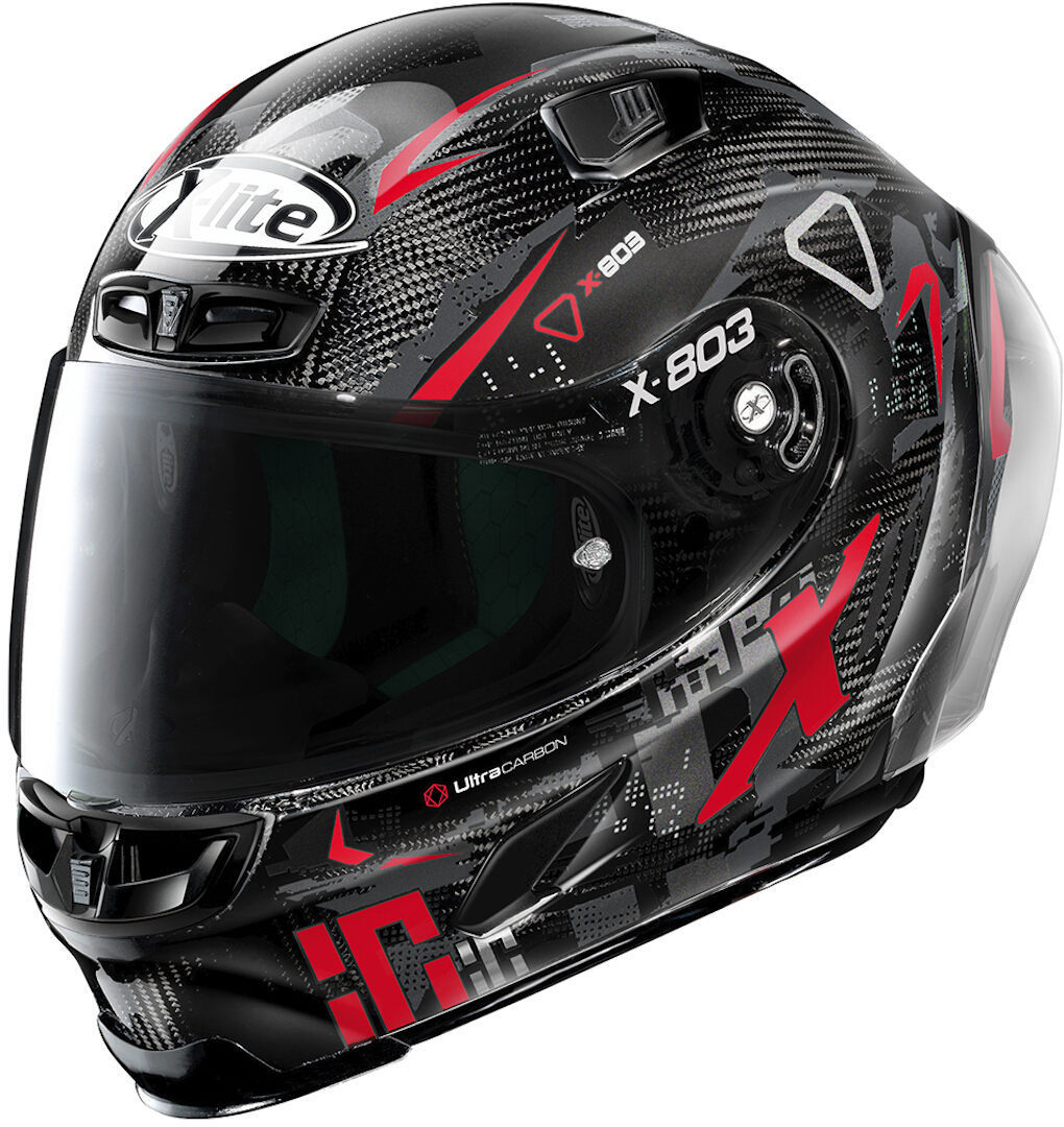 X Lite X 803 RS Ultra Carbon Darko Helmet XXS Black Red