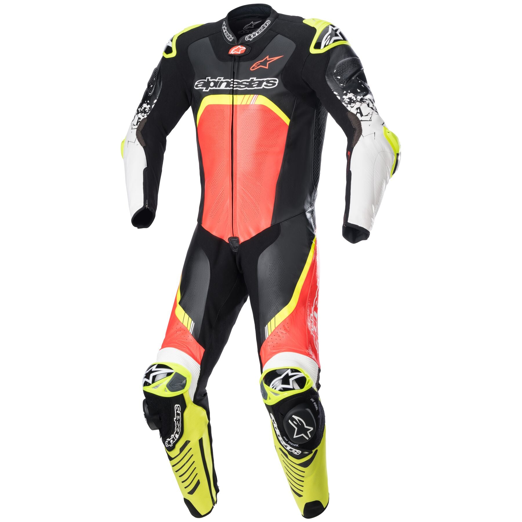 Alpinestars GP Tech V4 Race Suit - Black/Red/Yellow