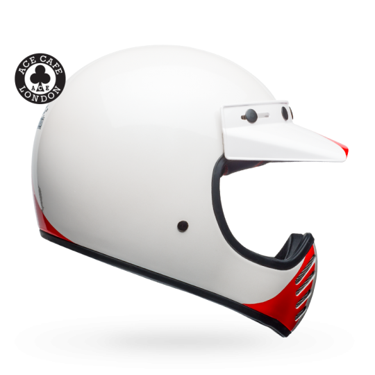 Bell Moto-3 Ace Cafe GP 66 Gloss White/Red Helmet