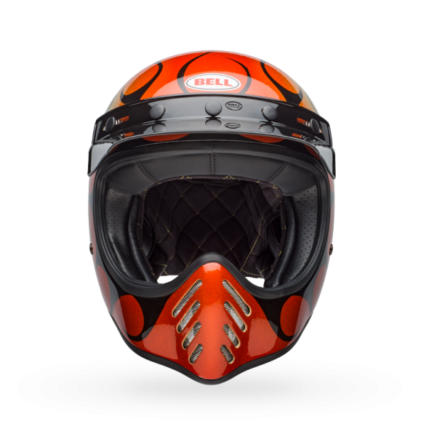 Buy Bell Moto-3 Chemical Candy Flames Gloss Orange/Black Helmet Online ...