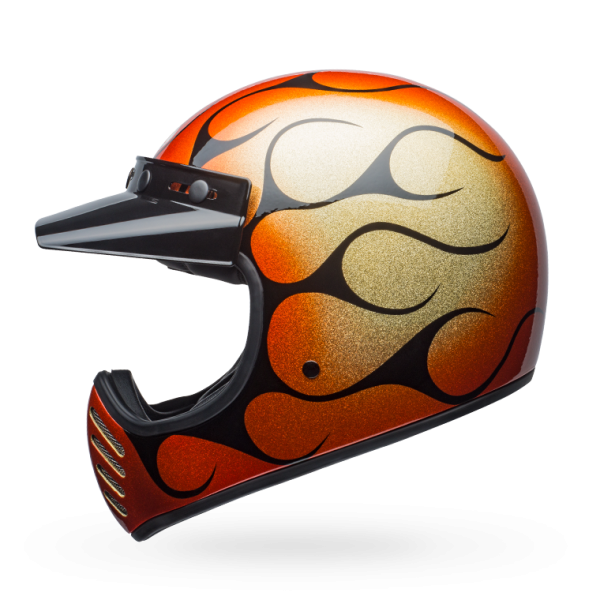 Bell Moto-3 Chemical Candy Flames Gloss Orange/Black Helmet