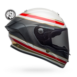 Bell Race Star Flex RSD Gloss/Matte White/Red/Carbon Formula Helmet