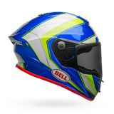 Bell Race Star Flex Gloss White/Hi-Viz Green/Blue Sector Helmet