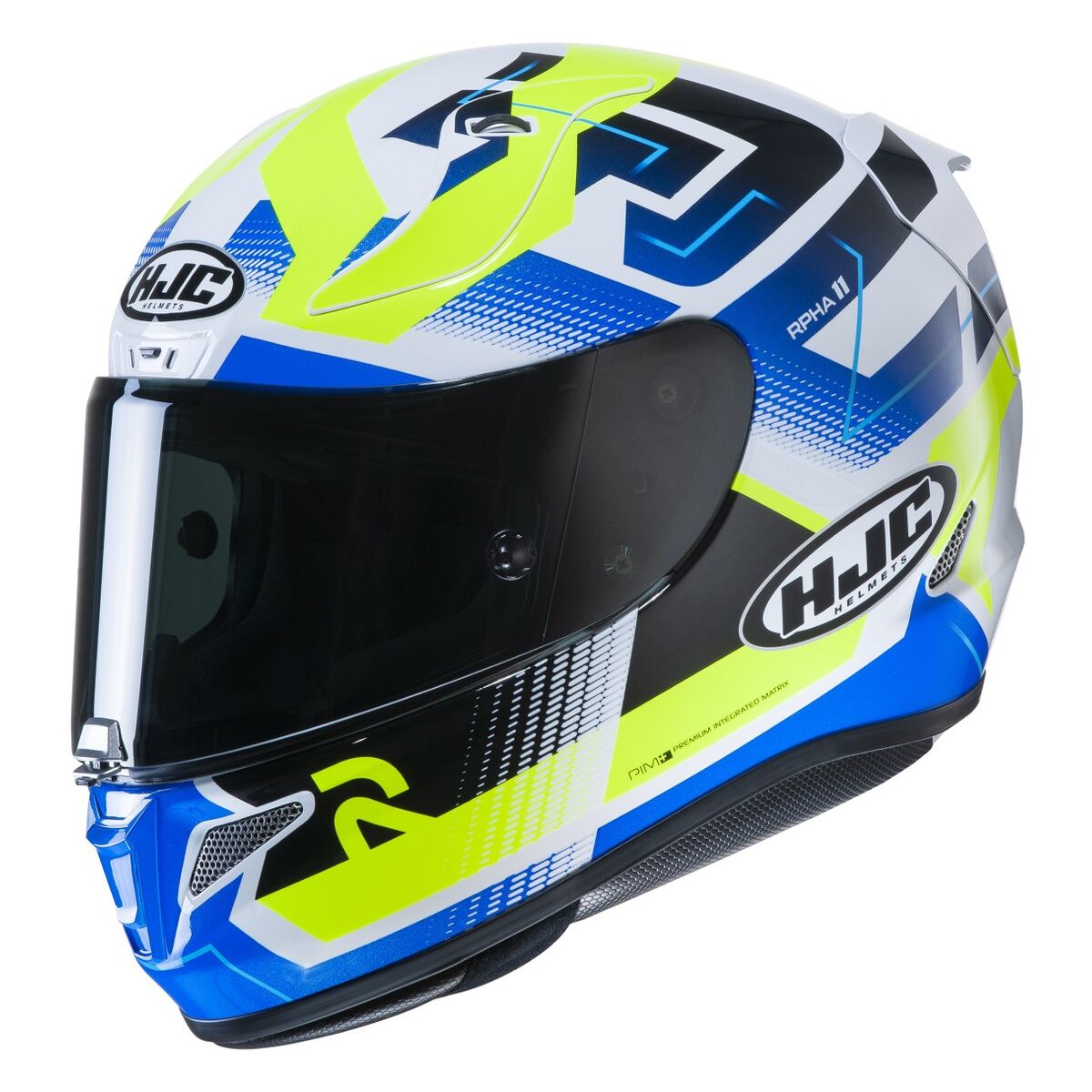 HJC RPHA 11 Pro Nectus Helmet - SM / Blue/White/Hi-Viz Yellow