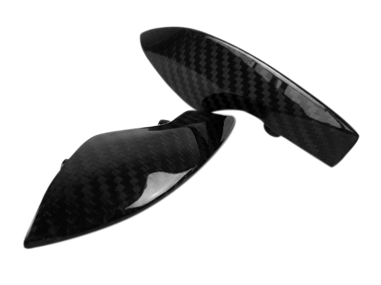Motocomposites Side Fairing Fins in Carbon with Fiberglass for Kawasaki Ninja H2