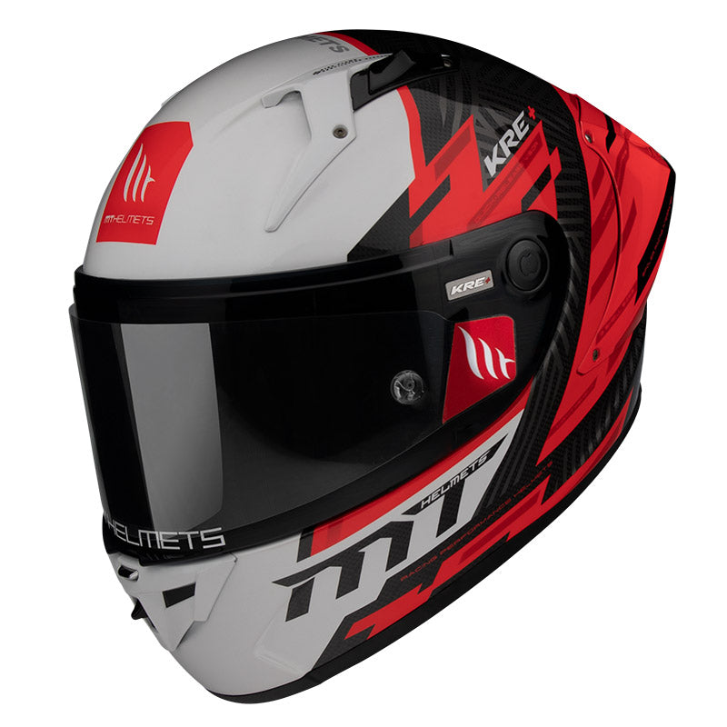Buy MT Helmets Kre Plus Carbon Brush A5 Helmet - Red Online – superbikestore