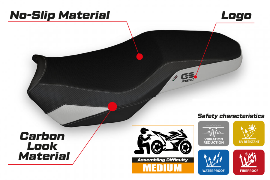 Tappezzeria Divo Seat Cover for BMW F850GS