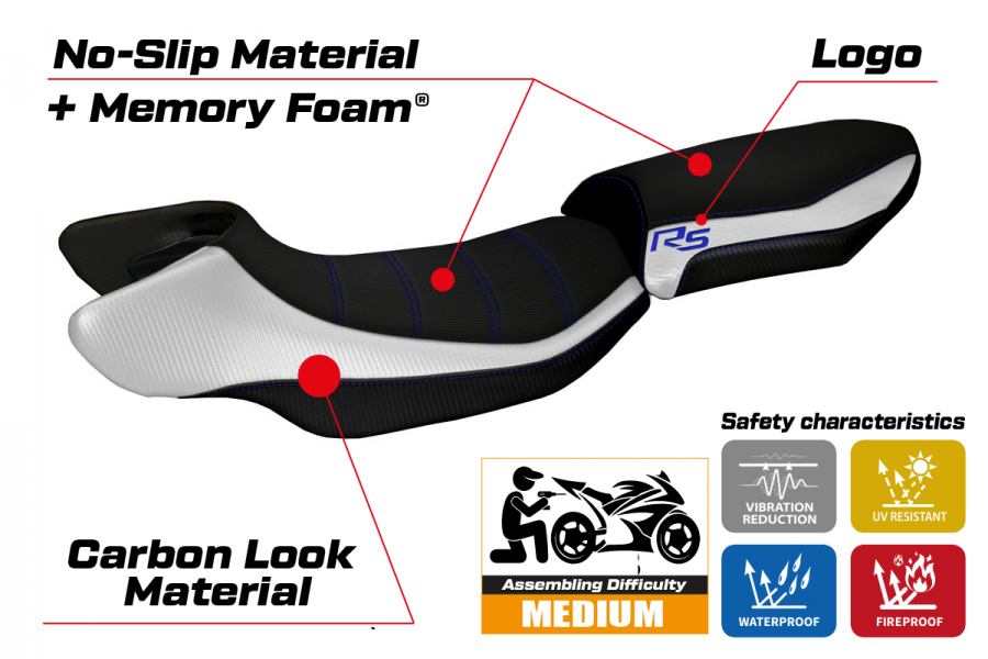 Tappezzeria Aurelia Color RS Comfort System Seat Cover for BMW R1200 RS