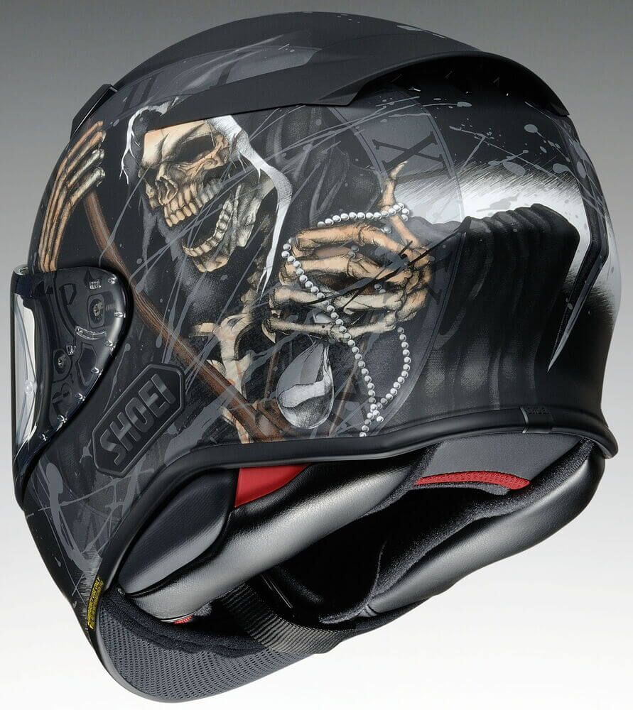 NXR FAUST NERO OPACO CON TESCHIO CASCO INTEGRALE SHOEI - Motorrace