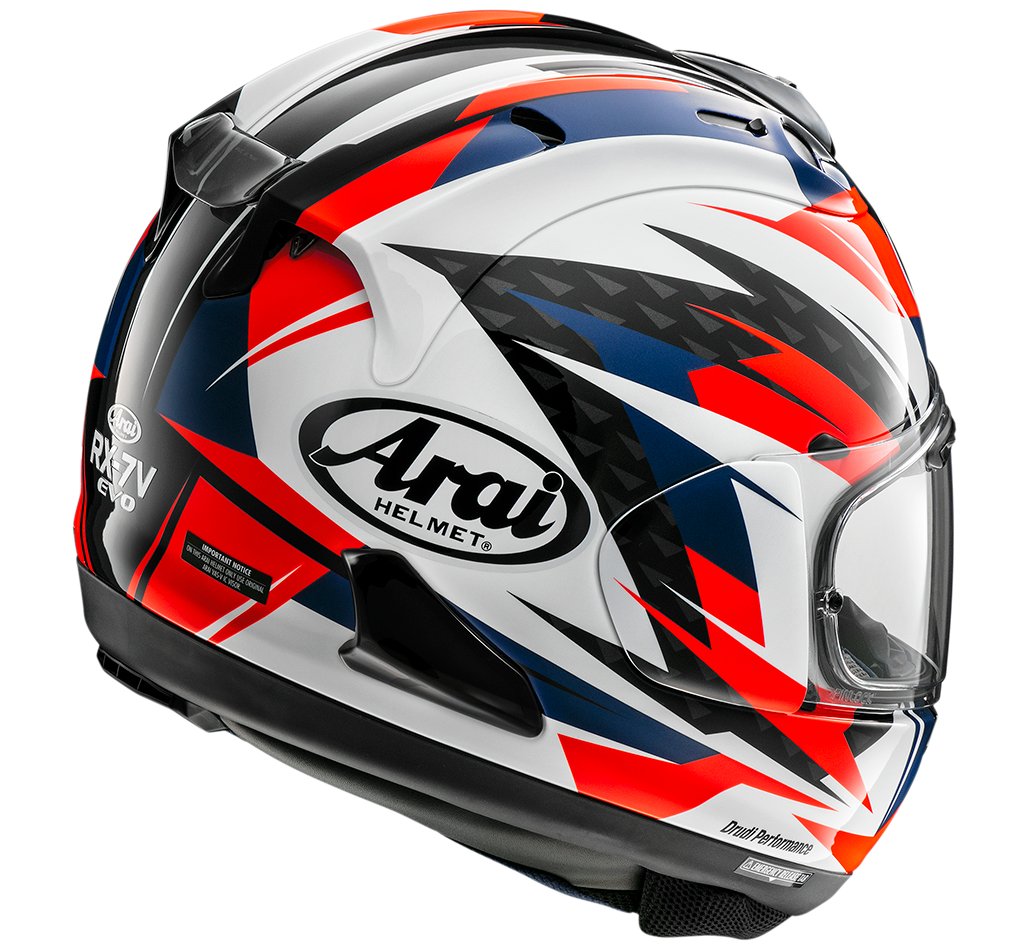 Buy Arai RX-7V Evo Rush Red Helmet Online with Free Shipping ...