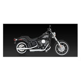 Vance & Hines 3" Round Twin Slash Slip-On Mufflers For Harley Softail