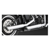 Vance & Hines 3" Round Twin Slash Slip-On Mufflers For Harley Softail